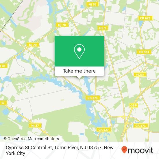 Cypress St Central St, Toms River, NJ 08757 map