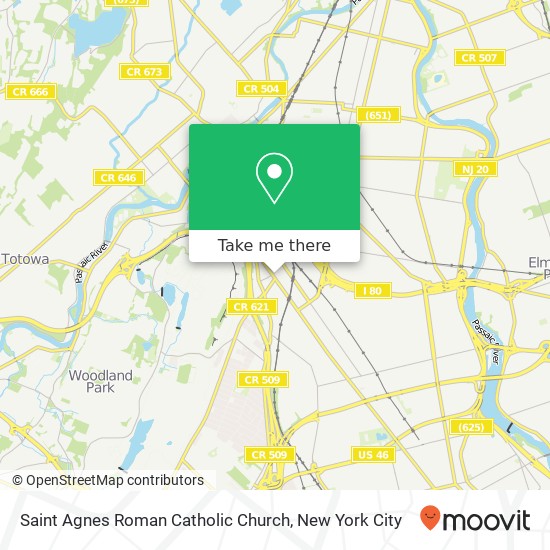 Saint Agnes Roman Catholic Church map