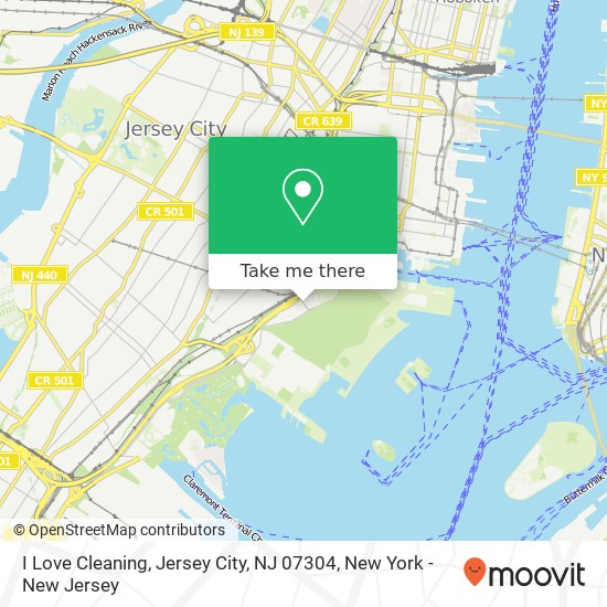 Mapa de I Love Cleaning, Jersey City, NJ 07304