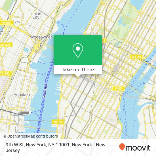 Mapa de 9th W St, New York, NY 10001