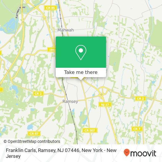 Mapa de Franklin Carls, Ramsey, NJ 07446