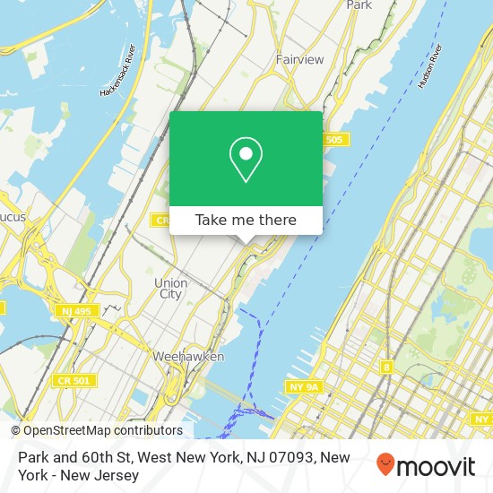 Mapa de Park and 60th St, West New York, NJ 07093