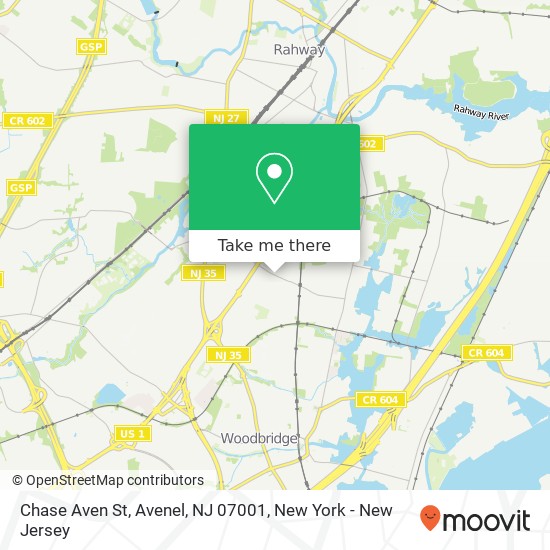 Chase Aven St, Avenel, NJ 07001 map