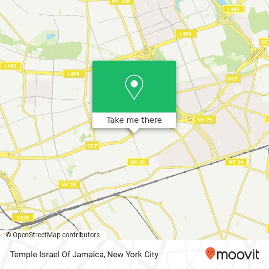 Temple Israel Of Jamaica map