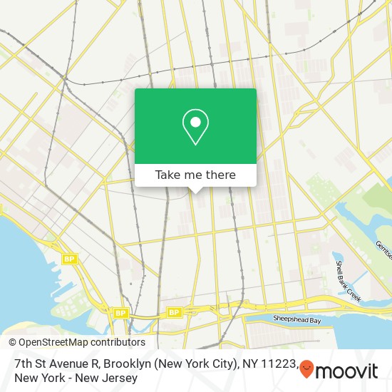 7th St Avenue R, Brooklyn (New York City), NY 11223 map