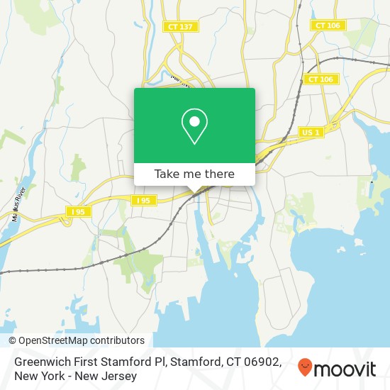 Mapa de Greenwich First Stamford Pl, Stamford, CT 06902