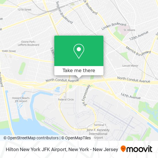 Hilton New York JFK Airport map