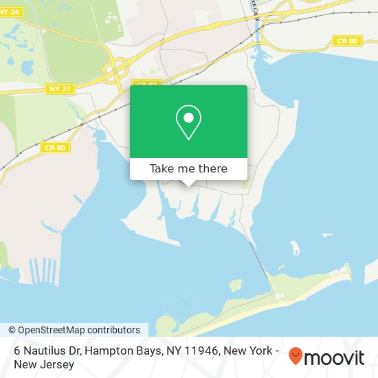6 Nautilus Dr, Hampton Bays, NY 11946 map