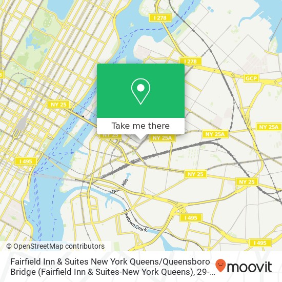 Mapa de Fairfield Inn & Suites New York Queens / Queensboro Bridge (Fairfield Inn & Suites-New York Queens), 29-27 40th Rd