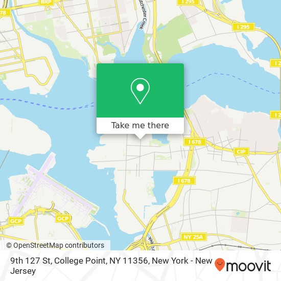 Mapa de 9th 127 St, College Point, NY 11356