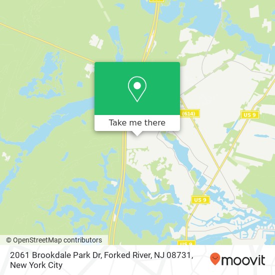 Mapa de 2061 Brookdale Park Dr, Forked River, NJ 08731
