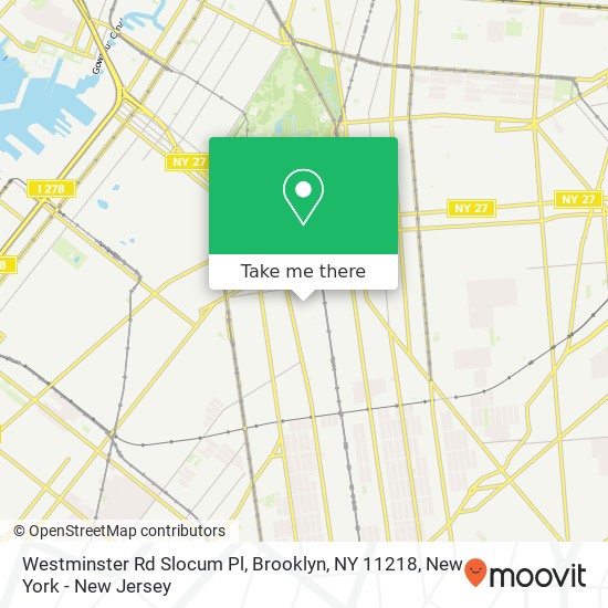 Mapa de Westminster Rd Slocum Pl, Brooklyn, NY 11218