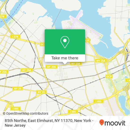 85th Northe, East Elmhurst, NY 11370 map