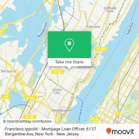 Mapa de Francisco Ippoliti - Mortgage Loan Officer, 6137 Bergenline Ave