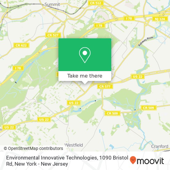 Mapa de Environmental Innovative Technologies, 1090 Bristol Rd