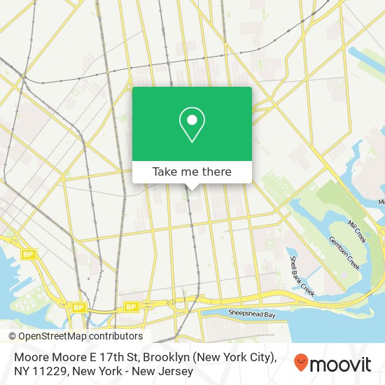 Moore Moore E 17th St, Brooklyn (New York City), NY 11229 map