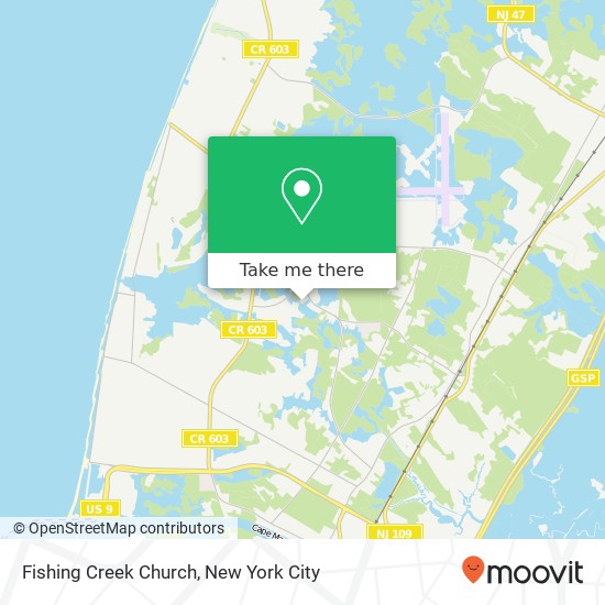 Mapa de Fishing Creek Church