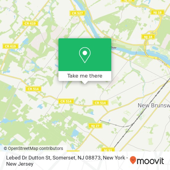 Mapa de Lebed Dr Dutton St, Somerset, NJ 08873