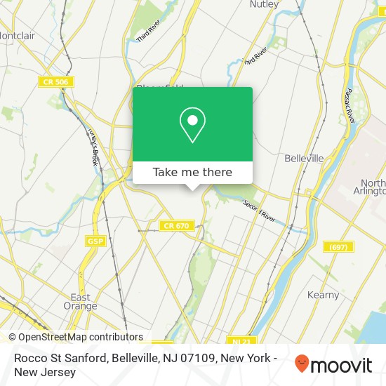 Rocco St Sanford, Belleville, NJ 07109 map