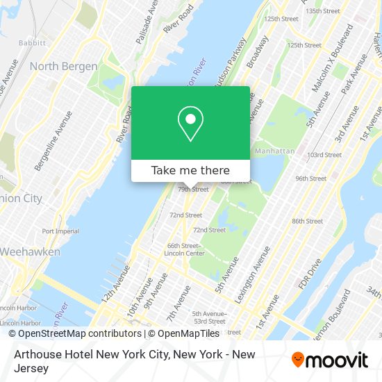 Mapa de Arthouse Hotel New York City