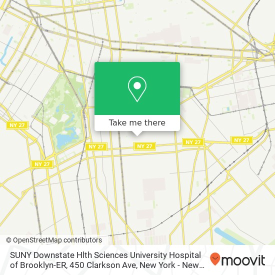 SUNY Downstate Hlth Sciences University Hospital of Brooklyn-ER, 450 Clarkson Ave map