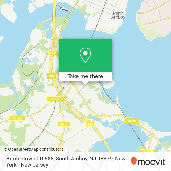 Bordentown CR-688, South Amboy, NJ 08879 map