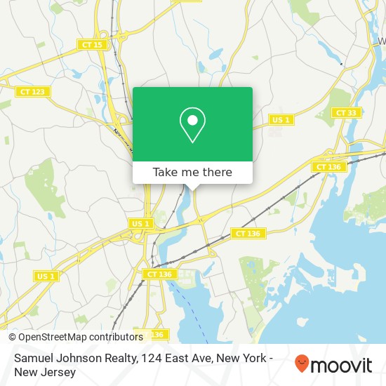 Mapa de Samuel Johnson Realty, 124 East Ave