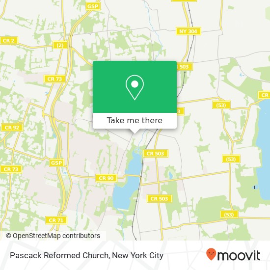 Pascack Reformed Church map