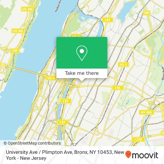 University Ave / Plimpton Ave, Bronx, NY 10453 map