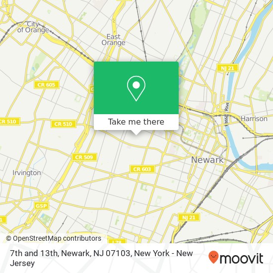 7th and 13th, Newark, NJ 07103 map