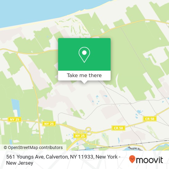 Mapa de 561 Youngs Ave, Calverton, NY 11933
