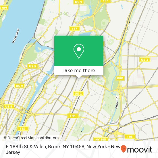 E 188th St & Valen, Bronx, NY 10458 map
