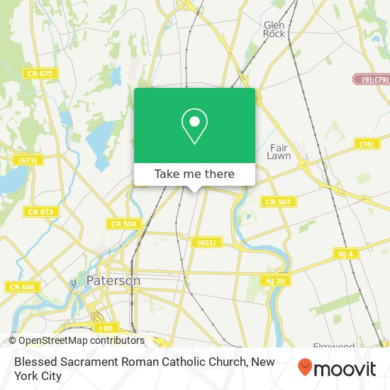 Mapa de Blessed Sacrament Roman Catholic Church