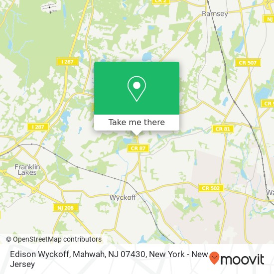Edison Wyckoff, Mahwah, NJ 07430 map
