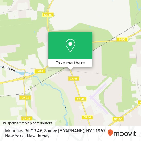 Mapa de Moriches Rd CR-46, Shirley (E YAPHANK), NY 11967