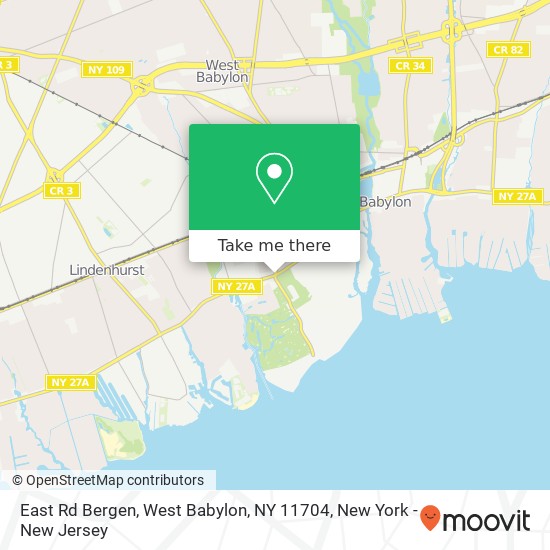Mapa de East Rd Bergen, West Babylon, NY 11704