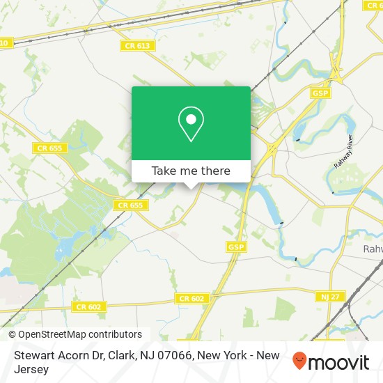 Mapa de Stewart Acorn Dr, Clark, NJ 07066