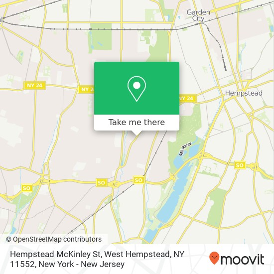 Hempstead McKinley St, West Hempstead, NY 11552 map