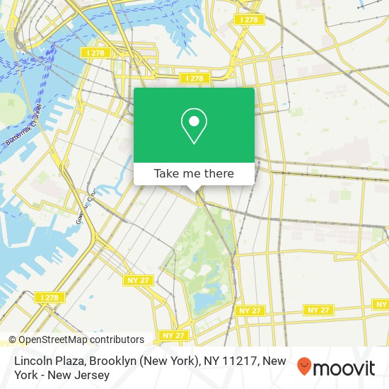Mapa de Lincoln Plaza, Brooklyn (New York), NY 11217