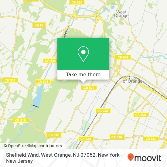 Sheffield Wind, West Orange, NJ 07052 map