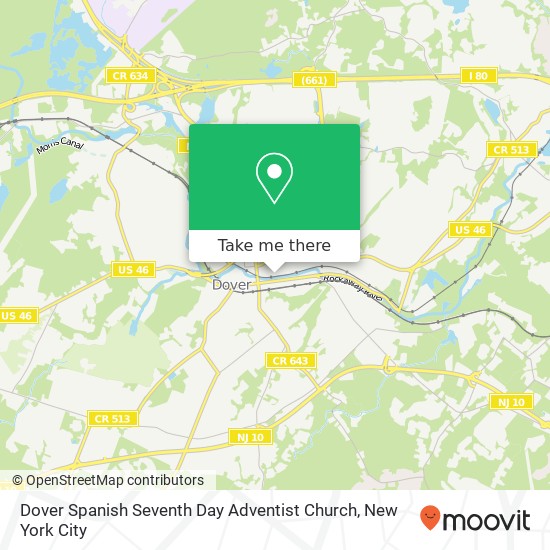 Dover Spanish Seventh Day Adventist Church map