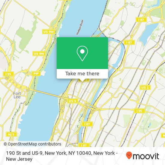 Mapa de 190 St and US-9, New York, NY 10040