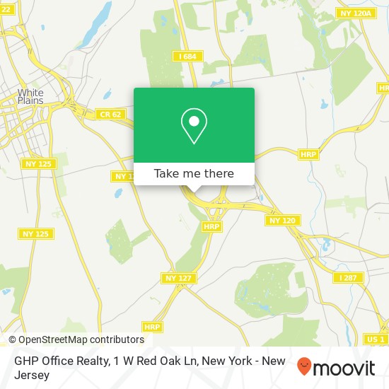 Mapa de GHP Office Realty, 1 W Red Oak Ln
