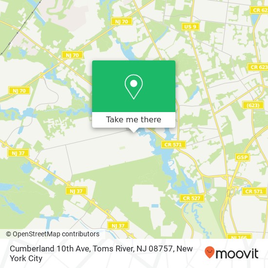Cumberland 10th Ave, Toms River, NJ 08757 map
