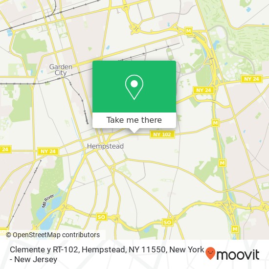 Clemente y RT-102, Hempstead, NY 11550 map