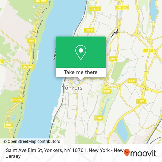 Mapa de Saint Ave Elm St, Yonkers, NY 10701