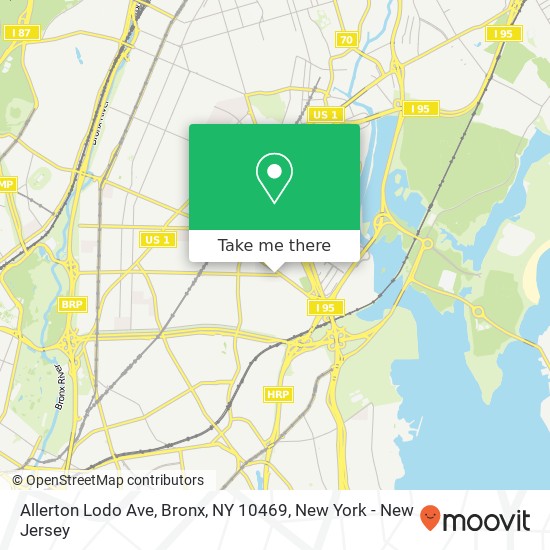 Mapa de Allerton Lodo Ave, Bronx, NY 10469