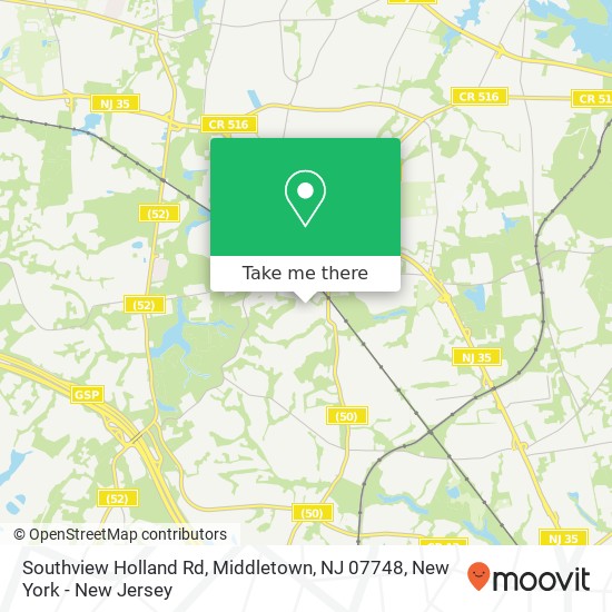 Mapa de Southview Holland Rd, Middletown, NJ 07748