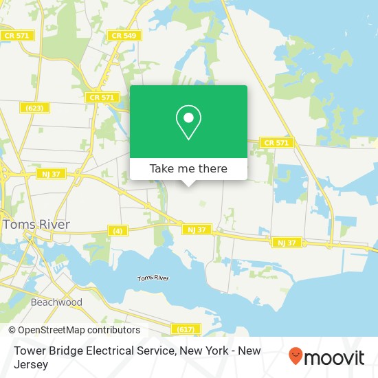 Mapa de Tower Bridge Electrical Service