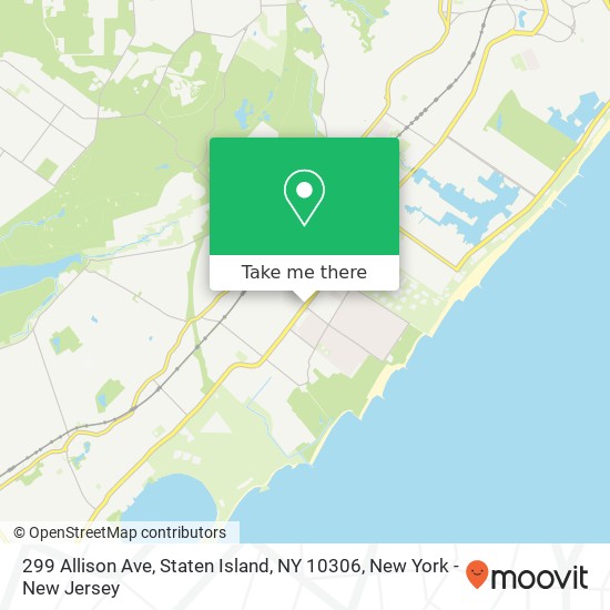 Mapa de 299 Allison Ave, Staten Island, NY 10306
